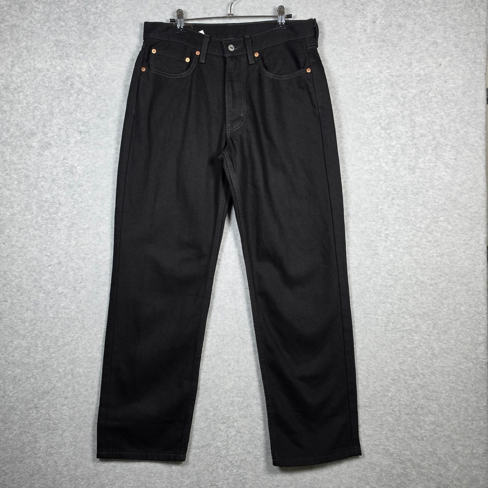 Levis Jeans Mens Size 31x30 Black Dark Wash Relaxed Straight Fit 100% Cotton